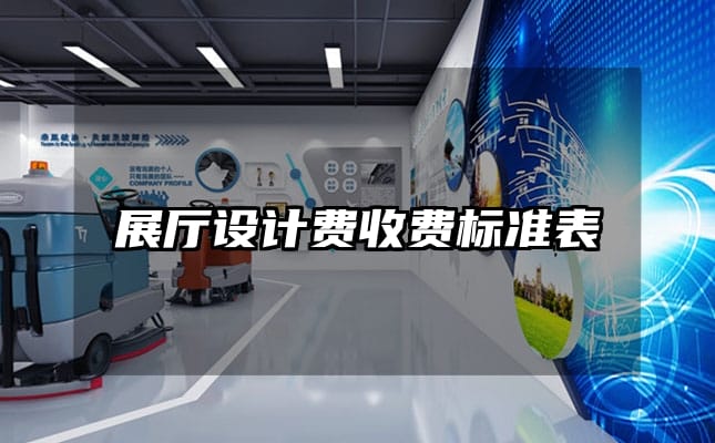 展廳設(shè)計(jì)費(fèi)收費(fèi)標(biāo)準(zhǔn)表