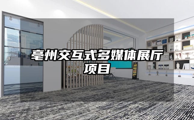 亳州交互式多媒體展廳項(xiàng)目