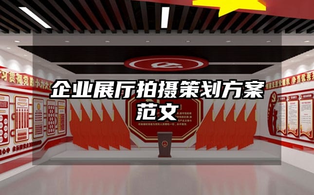企業(yè)展廳拍攝策劃方案范文
