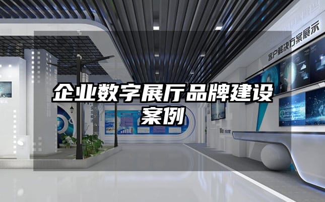 企業(yè)數(shù)字展廳品牌建設案例